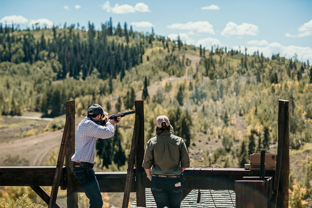 Trap shooting at C Lazy U Ranch