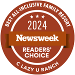 C Lazy U Ranch was voted Best All-Inclusive Family Resort in 2023 and 2024 by the Newsweek Readers' Choice Awards.