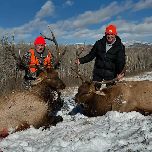It's not often we get to experience a moment like this but how cool is it to get a sweet 6 point then watch your son get one too!