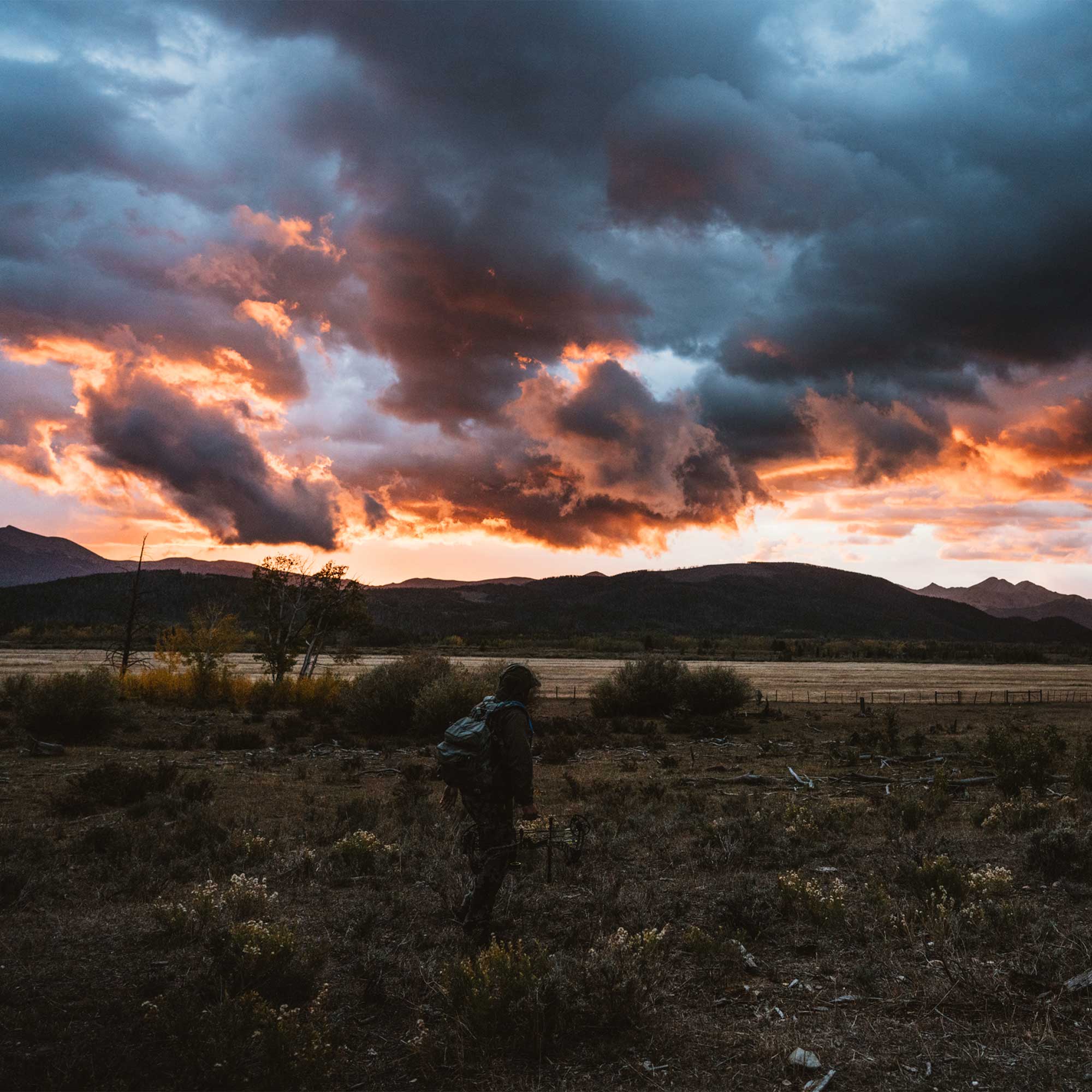 Morning sunrise in the Rocky Mountains